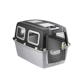 STEFANPLAST Gulliver 6 Plus transporta būris lieliem suņiem 92x64x66 cm tumši pelēks/gaiši pelēks