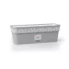 STEFANPLAST ziedu kaste ar paplāti Gaia 50x18x17 cm pelēka