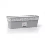 STEFANPLAST ziedu kaste ar paplāti Gaia 50x18x17 cm pelēka