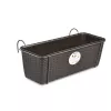 STEFANPLAST balkona puķu kaste ar metāla turētāju, brūna, 50x18x16 cm
