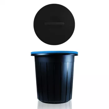 GIOSTYLE Eco Solution 16L atkritumu tvertne, tumši pelēka/zila, 33x33x33,5 cm, pārstrādāts polipropilēns