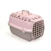 STEFANPLAST transporta būris Horizon 1 ar plastmasas durvīm 48x32x30cm rozā/pelēks