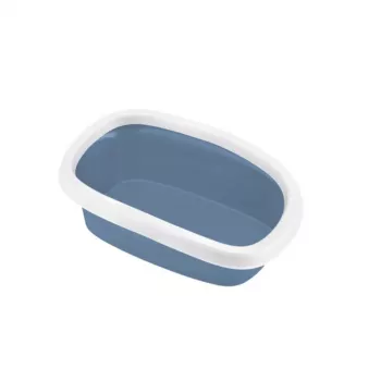 STEFANPLAST Sprint 10 atvērta kaķu tualetes paplāte 43x31x14 cm zila/balta