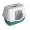 STEFANPLAST Tres Chic slēgta kaķu tualete ar aktīvās ogles filtru, balta/zaļa, 56x39x39 cm