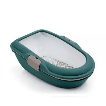 STEFANPLAST kaķu tualete Furba Chic 59x39x22 cm zaļa/gaisi pelēka