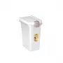 STEFANPLAST mājdzīvnieku barības uzglabāšanas konteiners 15L 6kg caurspīdīgs/balts 33x22x41cm