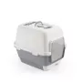 STEFANPLAST Cathy Clever & Smart kaķu tualete ar pārsegu, balta/pelēka, 58x45x48 cm