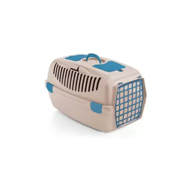 STEFANPLAST transporta būris Gulliver 2 ar plastmasas durvīm 55x36x35 cm balts travertīns
