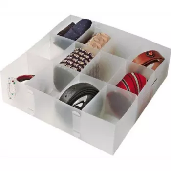 ORDINETT Organizer L 30,5x30,5x10cm Top Class caurspīdīga uzglabāšanas kaste