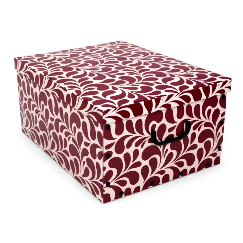 ORDINETT kartona kaste 49x39x25cm Big Box Goccia dažādās krāsās, zila/gaiši pelēka/bordo