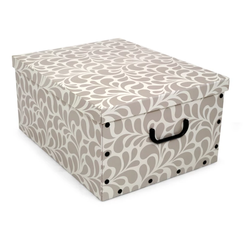 ORDINETT kartona kaste 49x39x25cm Big Box Goccia dažādās krāsās, zila/gaiši pelēka/bordo