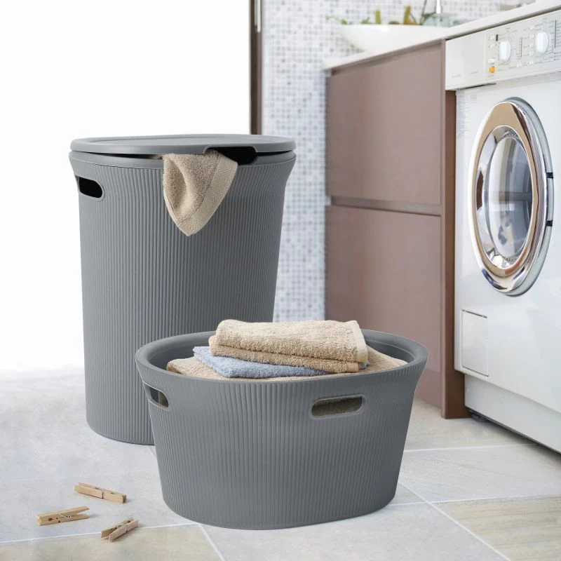 TATAY Veļas kaste Baobab 40L pelēka