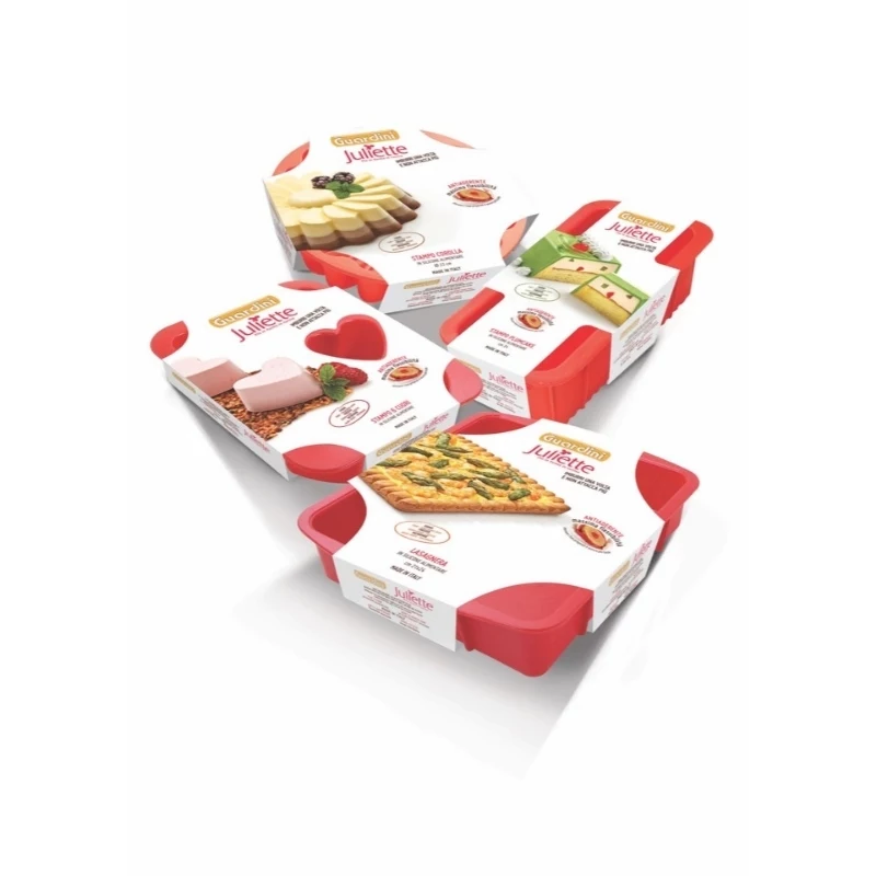 GUARDINI Savarine kūkas forma Silikona Juliette Ø24x5,5cm Sarkana