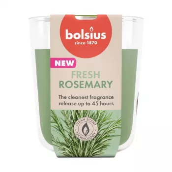 BOLSIUS True Scents rozmarīna smaržvīraks stikla traukā, 80x73 mm