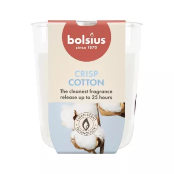 BOLSIUS True Scents Fresh Cotton smaržīgā svece stikla traukā Ø80x73mm
