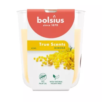 BOLSIUS True Scents Mimosa smaržīgā svece stikla burkā Ø80x73mm