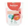 BOLSIUS True Scents smaržīga svece stikla burkā, persiks, Ø80x73 mm, 180 g, 25 h degšanas laiks
