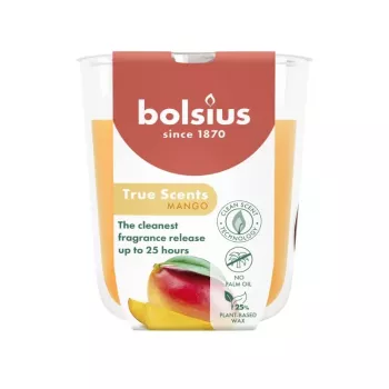 BOLSIUS True Scents mango smaržīga svece stikla burkā Ø80x73mm