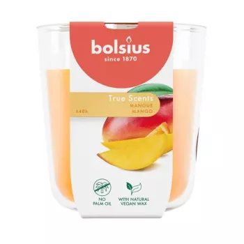 BOLSIUS True Scents mango smaržvielu svece stikla burkā, Ø97x85 mm