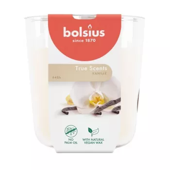 BOLSIUS True Scents smaržīga svece stikla traukā ar vaniļas aromātu Ø97x85mm