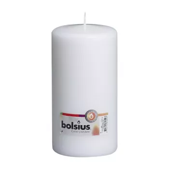 BOLSIUS svece cilindrs Ø200x98mm balta