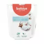 BOLSIUS True Scents Fresh Cotton smaržīgā svece stikla burkā, Ø97x85 mm, 35h degšanas laiks