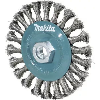 Makita D-77540 Pīta stieples kausa suka 125 mm M14 Nerūsējošais tērauds