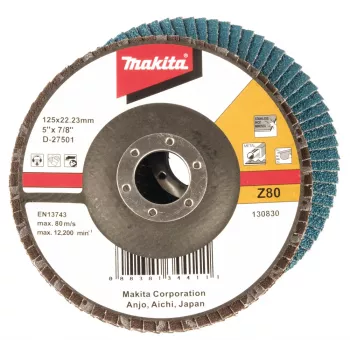 Makita D-27501 Atloku disks 125mm Cirkonija abrazīvs 80 Konisks