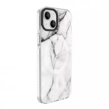Evelatus Apple iPhone 15 PC+TPU apvalks ar MagSafe Marmora balts
