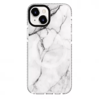 Evelatus Apple iPhone 15 PC+TPU apvalks ar MagSafe Marmora balts