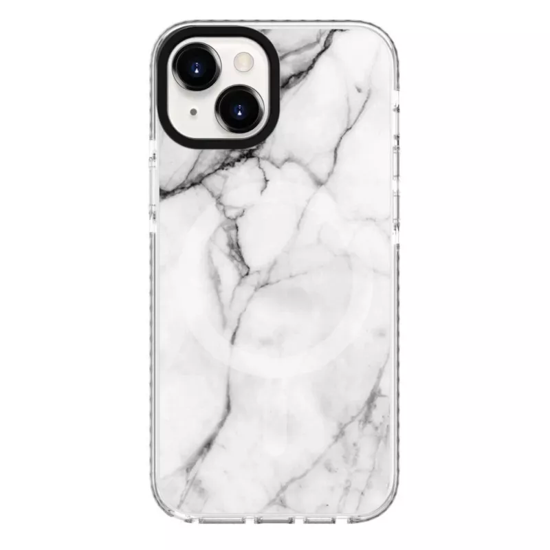 Evelatus Apple iPhone 15 PC+TPU apvalks ar MagSafe Marmora balts