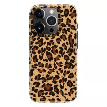 Evelatus Apple iPhone 15 Pro polikarbonāta apvalks ar leoparda rakstu
