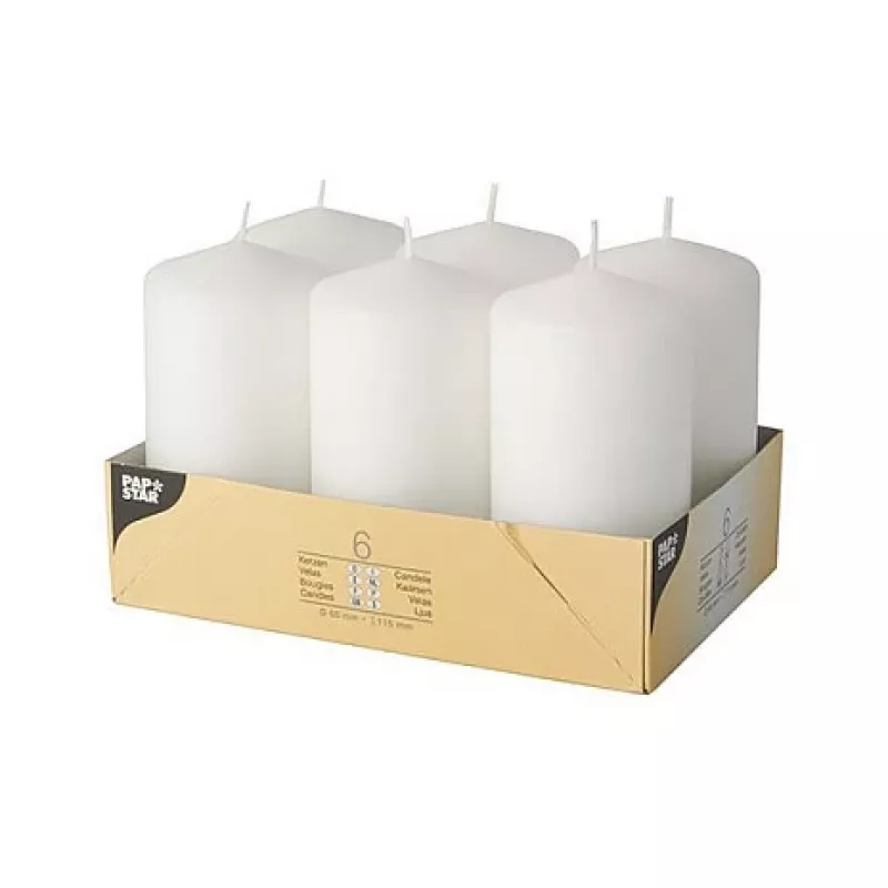 PAPSTAR staba svece 11,5 cm balta