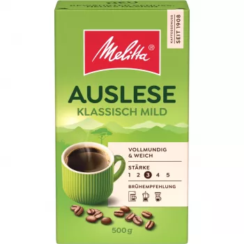 Melitta Auslese Klassisch-Mild maltā kafija, 500 g