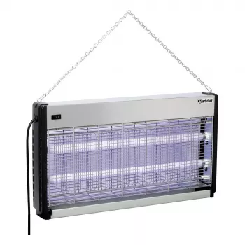 Bartscher IV-65 elektriskais kukaiņu iznīcinātājs, 2x15 W UV-A lampas, 150 m² pārklājums, 2500 V režģis, sienas/brīvi stāvošs, alumīnijs/plastmasa