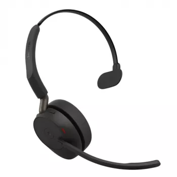 Jabra Evolve3 65 Mono Link 390a bezvadu Bluetooth austiņas ar USB-A adapteri - Microsoft Teams sertificētas, trokšņu slāpējošs mikrofons, 35h sarunu laiks