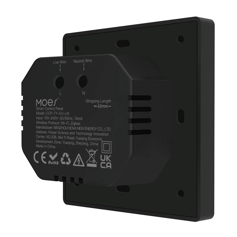 MOES CCP-TY-LN Wi-Fi/ZigBee vadības panelis ar 4 inch LCD displeju