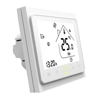 MOES BHT-002 Wi-Fi LCD viedais ūdens sildīšanas termostats, skārienekrāns, lietotnes un balss vadība, balts