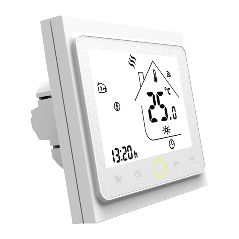 MOES BHT-002 Wi-Fi LCD viedais ūdens sildīšanas termostats, skārienekrāns, lietotnes un balss vadība, balts