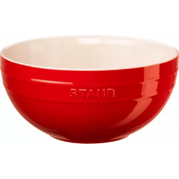 STAUB apaļa servēšanas bļoda 24 cm, ķiršu sarkana