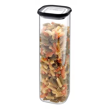 GEFU PANTRY Taisnstūra trauks 2,5 L melns, caurspīdīgs 1 gab.