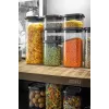 GEFU PANTRY Taisnstūra trauks 2,5 L melns, caurspīdīgs 1 gab.