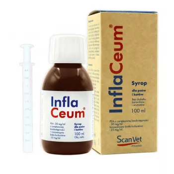 SCANVET InflaCeum šķidrs locītavu atbalsta uztura bagātinātājs suņiem un kaķiem, 100 ml