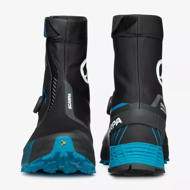 Scarpa Ribelle Run Kalibra G vīriešu skriešanas apavi bezceļa skriešanai, BOA Fit, GORE-TEX, melns/zils, EU 45