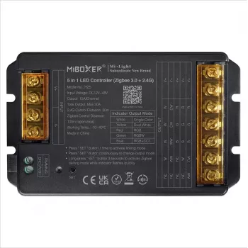 Synergy 21 LED kontrolleris HC sērija 5-in-1 DC12-48V Zigbee 3.0+ 2.4G HP 30A MiLight/Miboxer (HZ5)