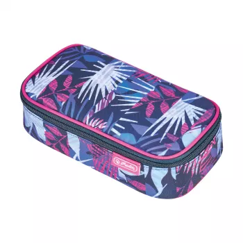 herlitz be.bag beatBox Indigo Flowers penālis, poliesters, XXL rāvējslēdzēja galvenā nodalījums, 1 gabals 400197550