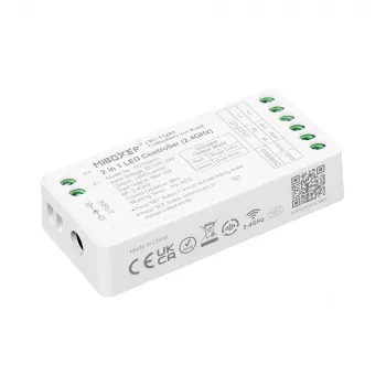 MiBoxer FUT035S+16kHz 2-in-1 divu balto toņu LED kontrolieris (DC12/24V, 2,4GHz, 16kHz bez mirgošanas)