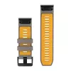 Garmin QuickFit 26 mm silikona pulksteņa siksniņa šīfera pelēka/dzeltena 010-14508-02