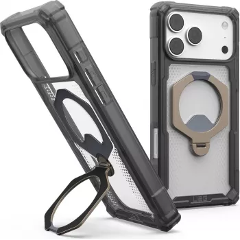 UAG Urban Armor Gear Plasma XTE 360 MagSafe ar statīvu korpuss Apple iPhone 18 Pro Max/17 Pro Max - Ash (pelēks)/Titāns/Caurspīdīgs 114572113136