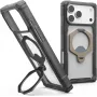 UAG Urban Armor Gear Plasma XTE 360 MagSafe ar statīvu korpuss Apple iPhone 18 Pro Max/17 Pro Max - Ash (pelēks)/Titāns/Caurspīdīgs 114572113136